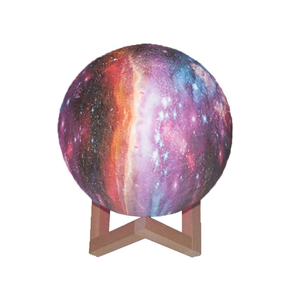 Creative Galaxy Moon Lamp 3D Printing Moon Light Colorful - Remote Control Sixteen Colors (10-20cm)