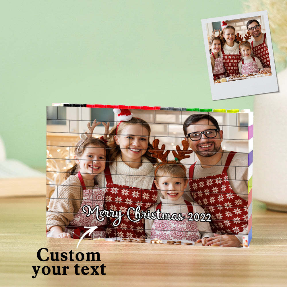 Personalised Colors Building Brick Custom Photo Block Puzzles Gifts for Family - mymoonlampau