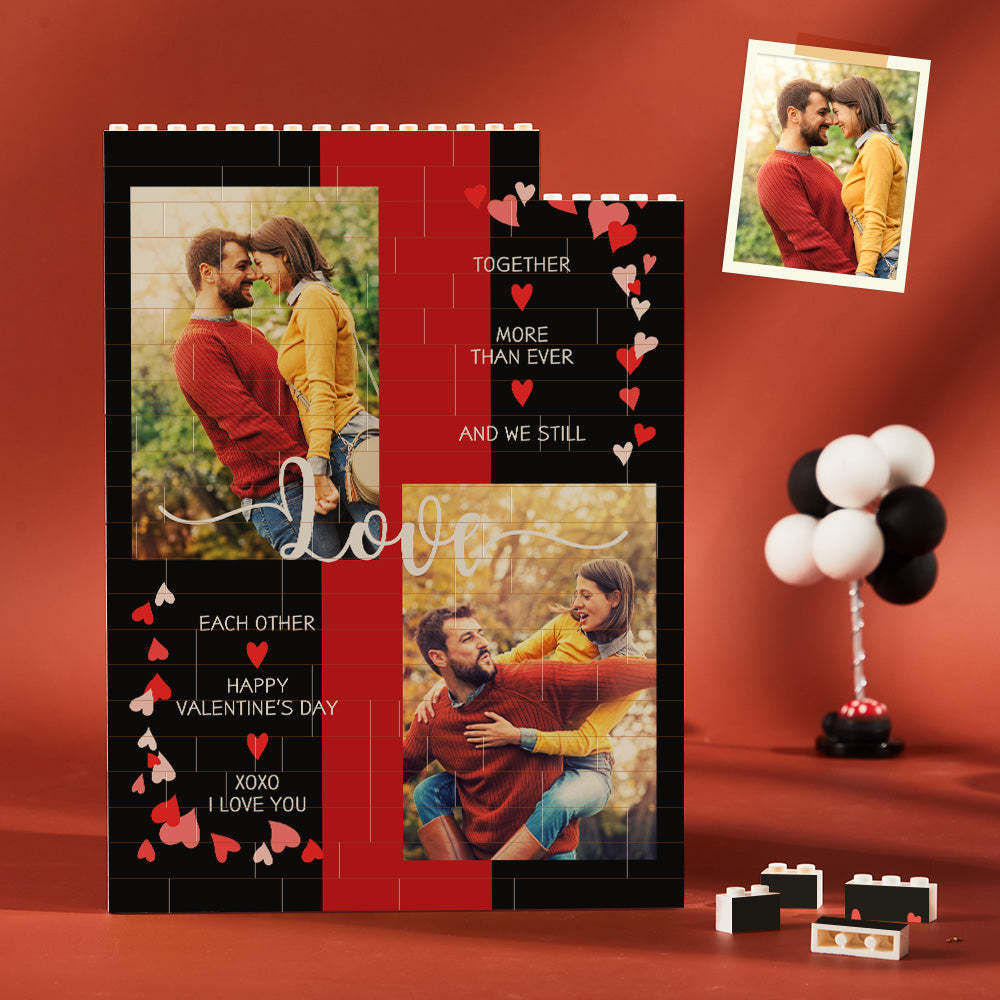 Custom Building Block Puzzle Vertical Building Photo Brick for Lover Happy Valentine's Day - mymoonlampau