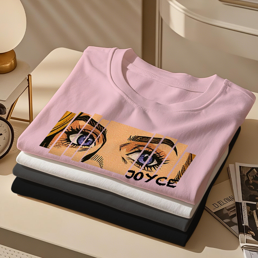 Custom Retro Comic Eyes Shirt, Personalized Name Graphic Tee, Aesthetic Unique Eye Art T-Shirt, Customizable Streetwear for Women Men - MyMoonLampAu