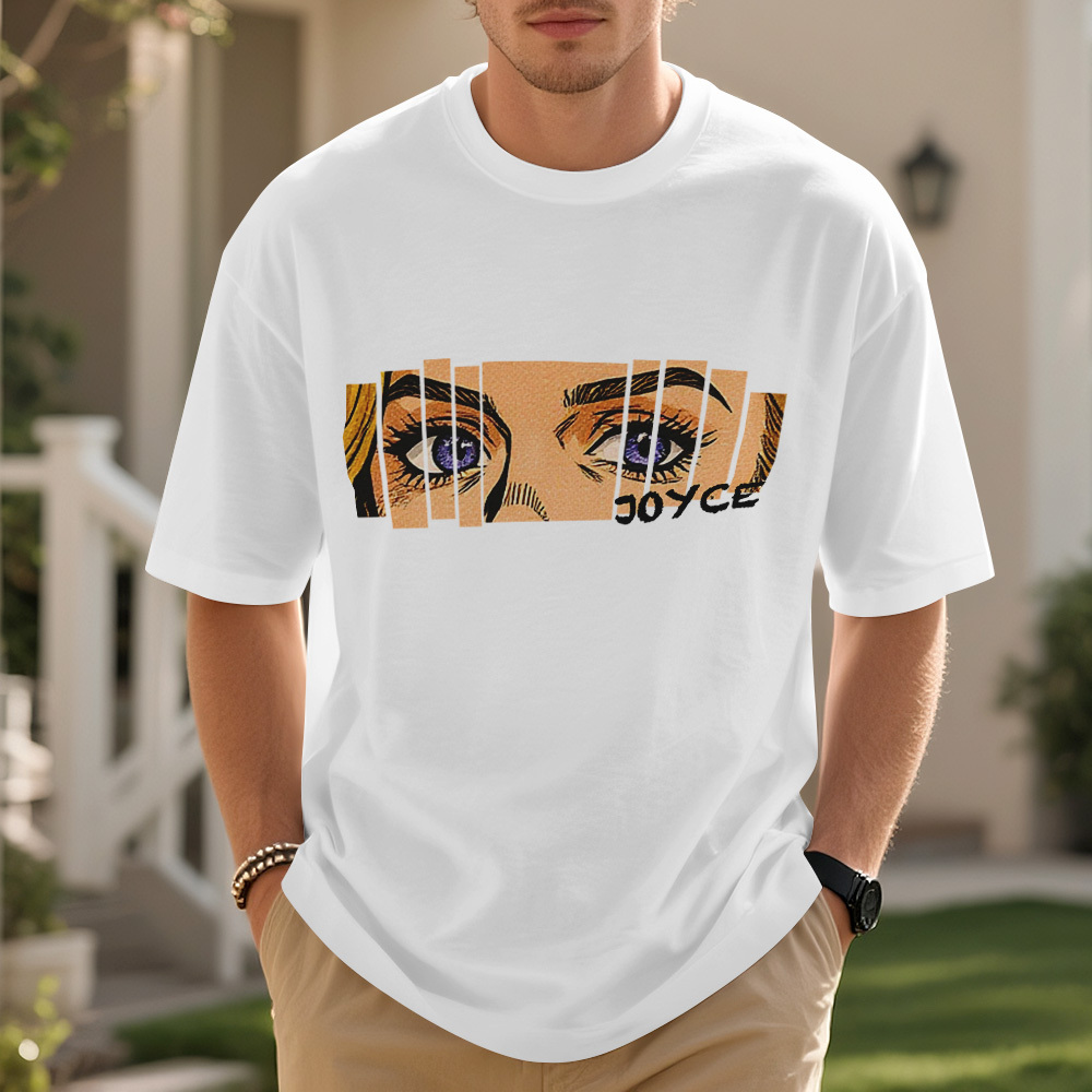 Custom Retro Comic Eyes Shirt, Personalized Name Graphic Tee, Aesthetic Unique Eye Art T-Shirt, Customizable Streetwear for Women Men - MyMoonLampAu