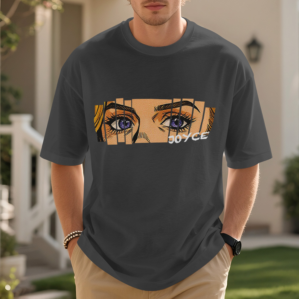Custom Retro Comic Eyes Shirt, Personalized Name Graphic Tee, Aesthetic Unique Eye Art T-Shirt, Customizable Streetwear for Women Men - MyMoonLampAu