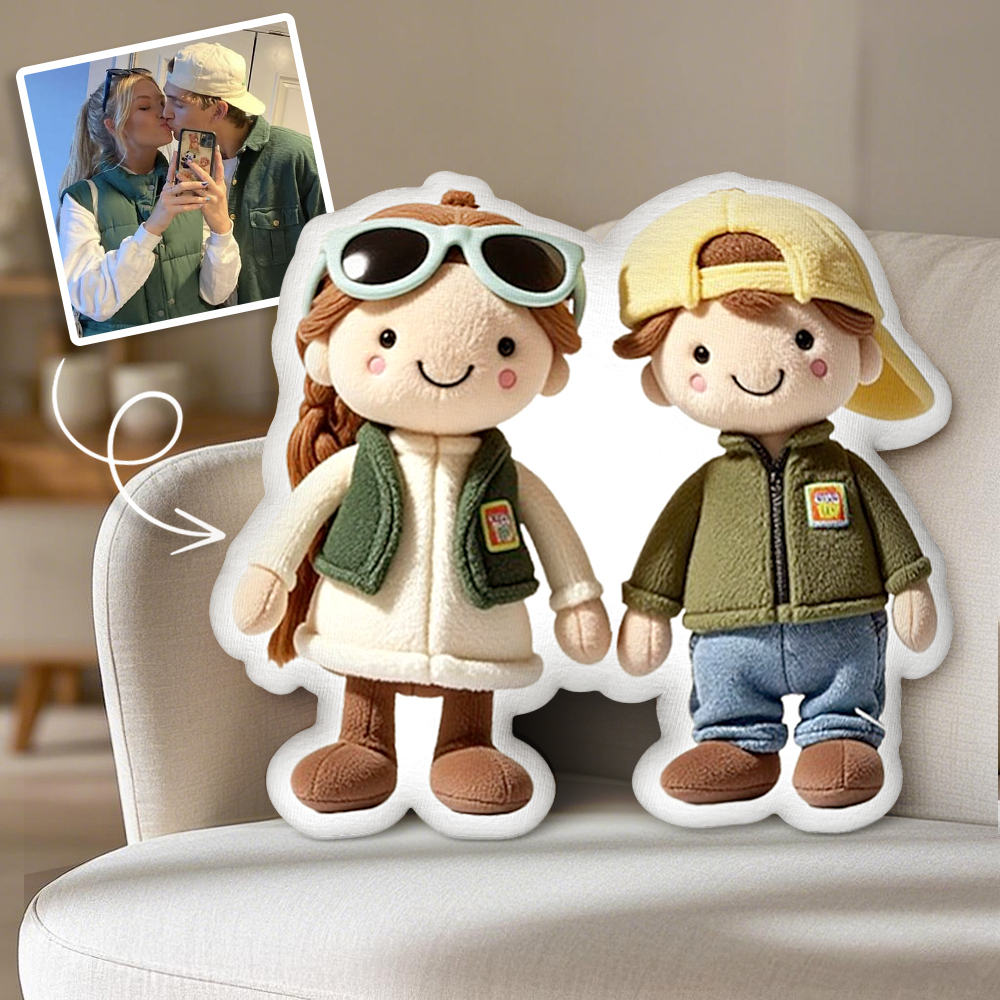 Personalized Photo Plush Doll Pillow Mini Me Plush Pillows Gifts for BFF - MyMoonLampAu