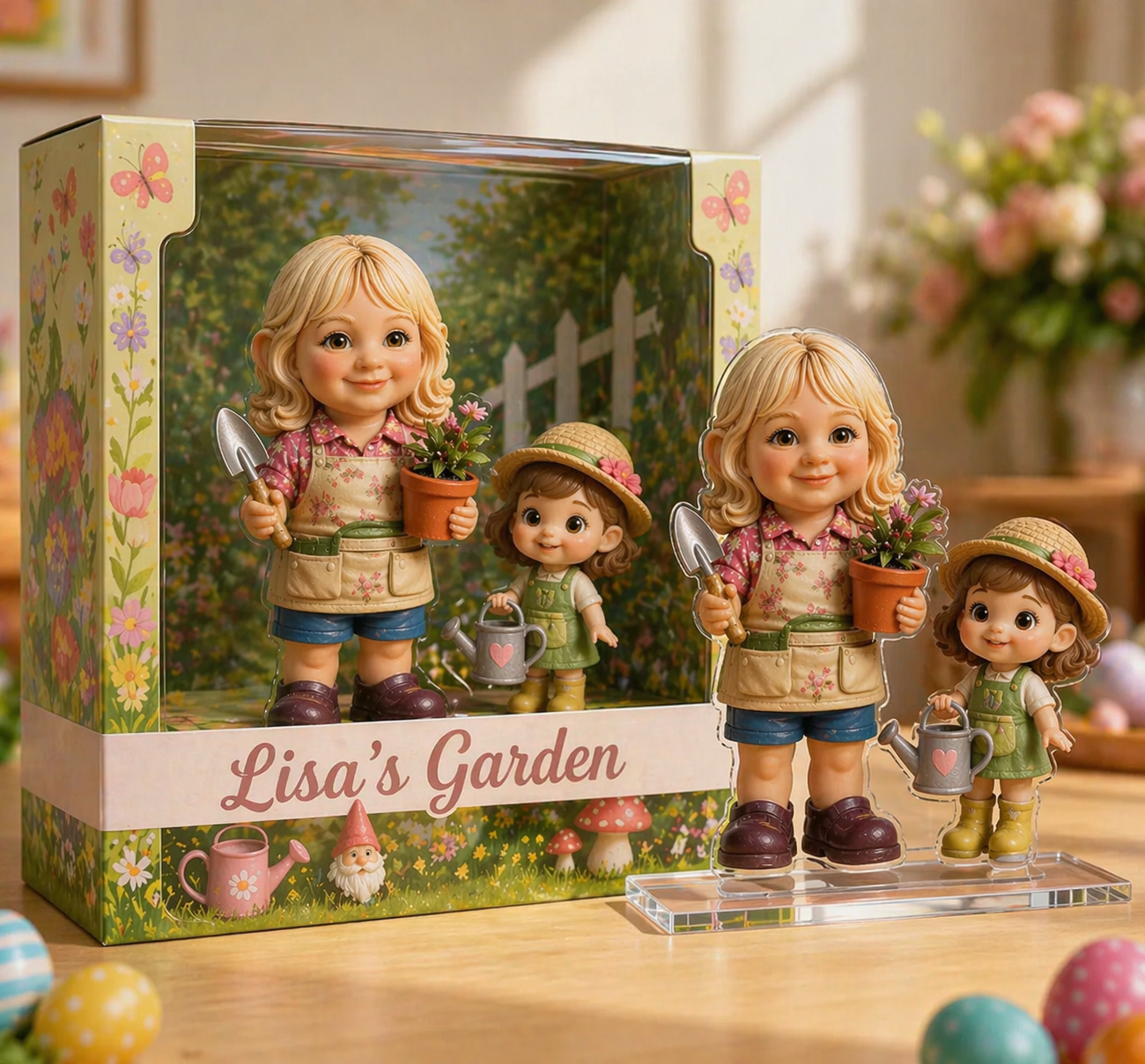 Personalized Photo Garden Fairy Acrylic Plaque – Custom Kid Portrait Keepsake Gift - MyMoonLampAu