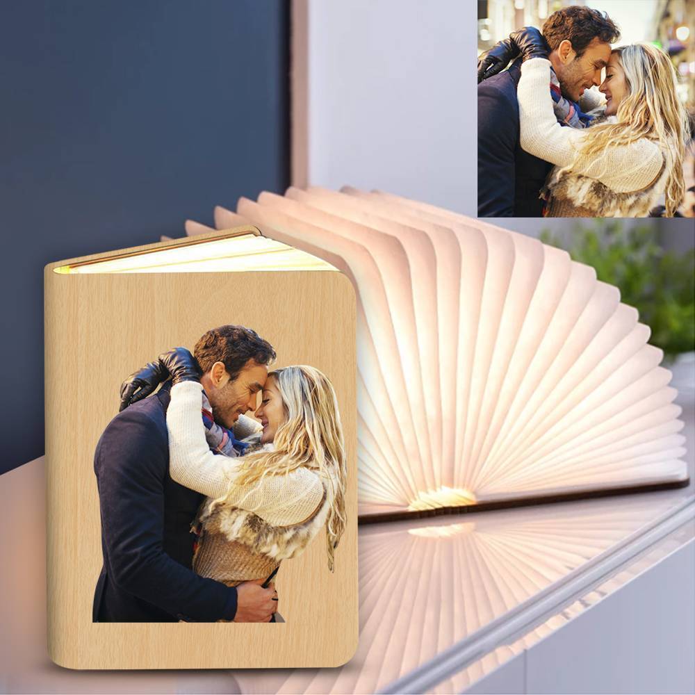 Personalized Couple Gift Photo Lamp, Creative Book Lamp Desk - Colorful