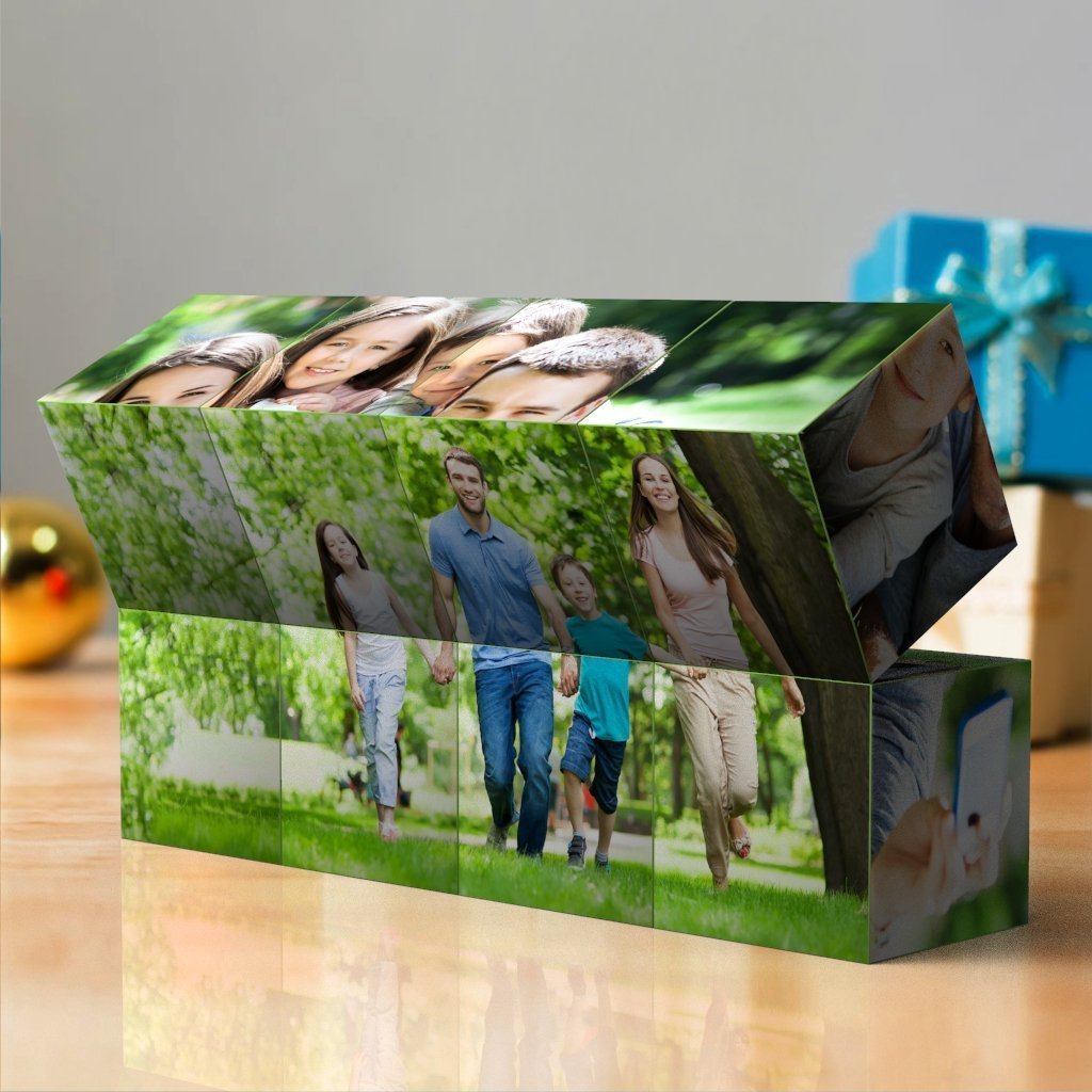 Custom Multi Photo Folding Magic rubic's Cube For Family