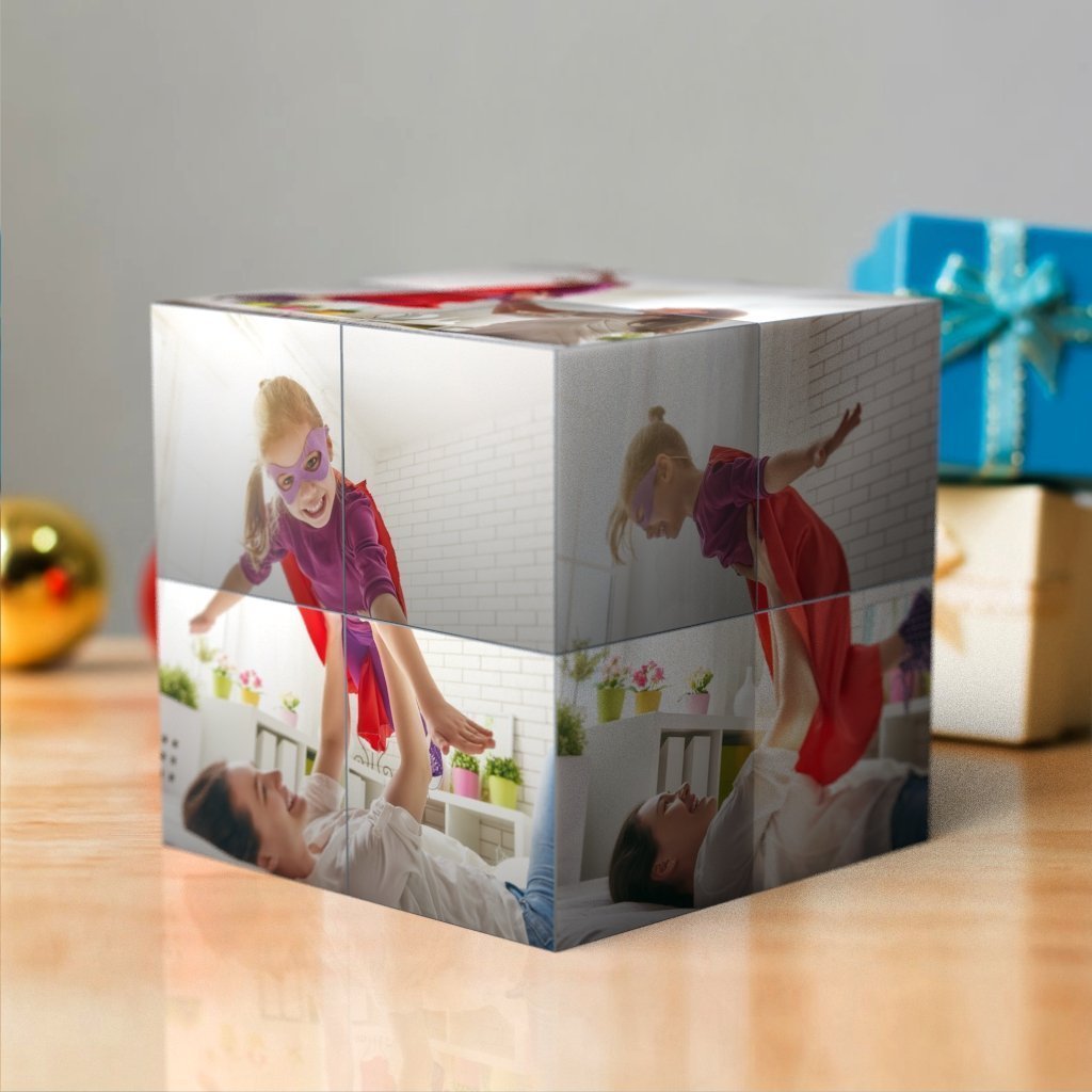 Custom Multi Photo Folding Magic rubic's Cube Gift For Mom