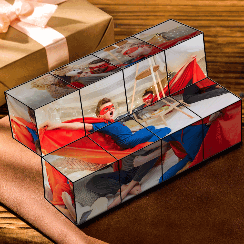 Father's Day Gifts Personalized Magic Photo Cube Gift For Father
