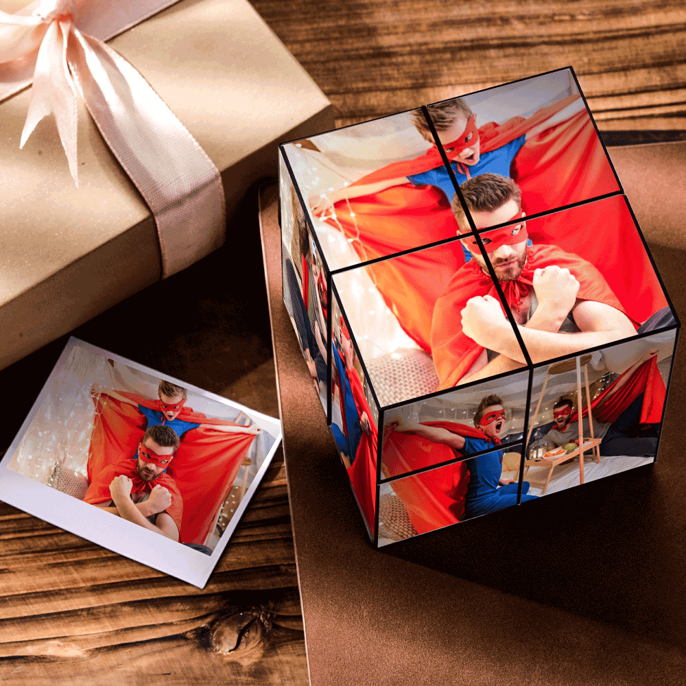 Father's Day Gifts Personalized Magic Photo Cube Gift For Father