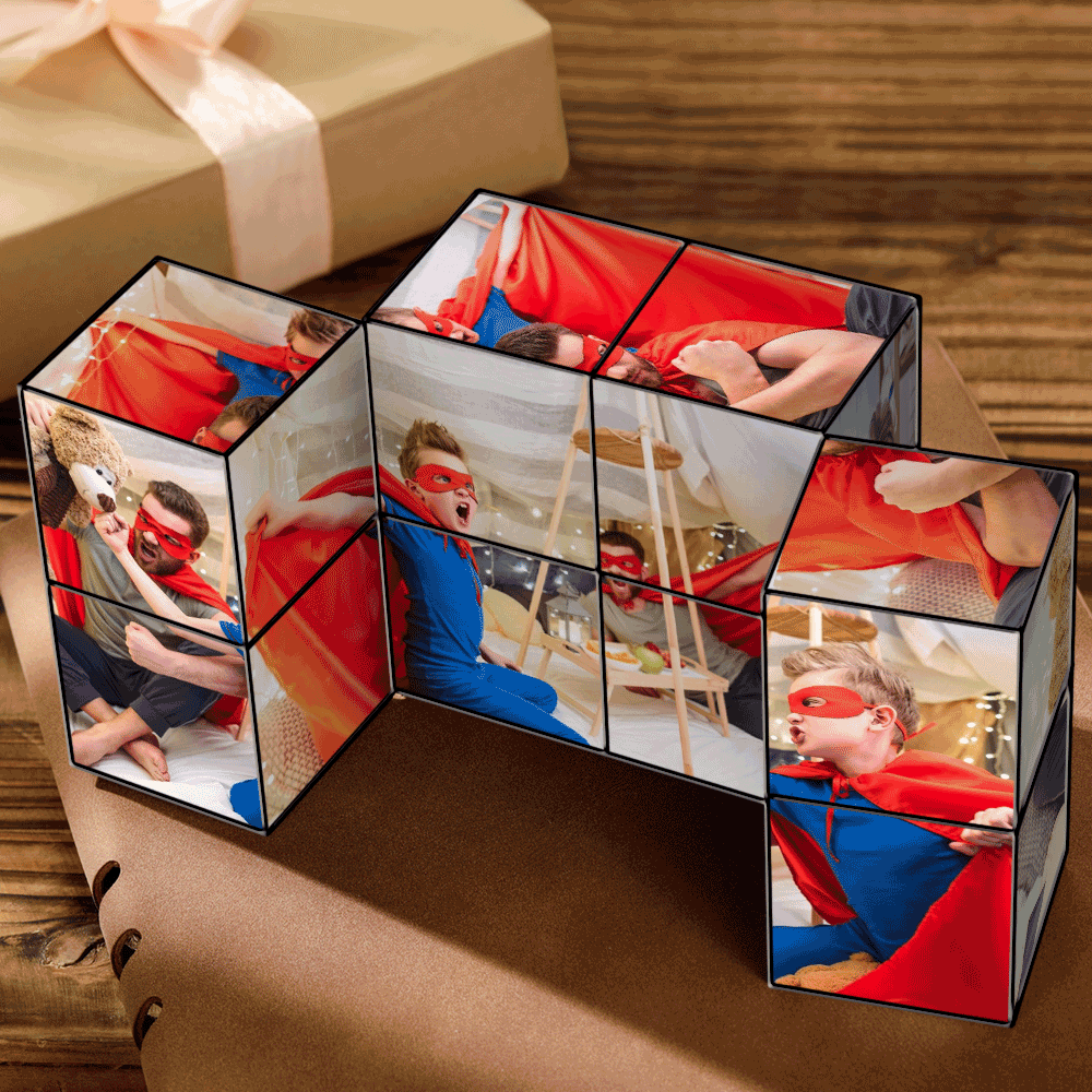 Father's Day Gifts Personalized Magic Photo Cube Gift For Father