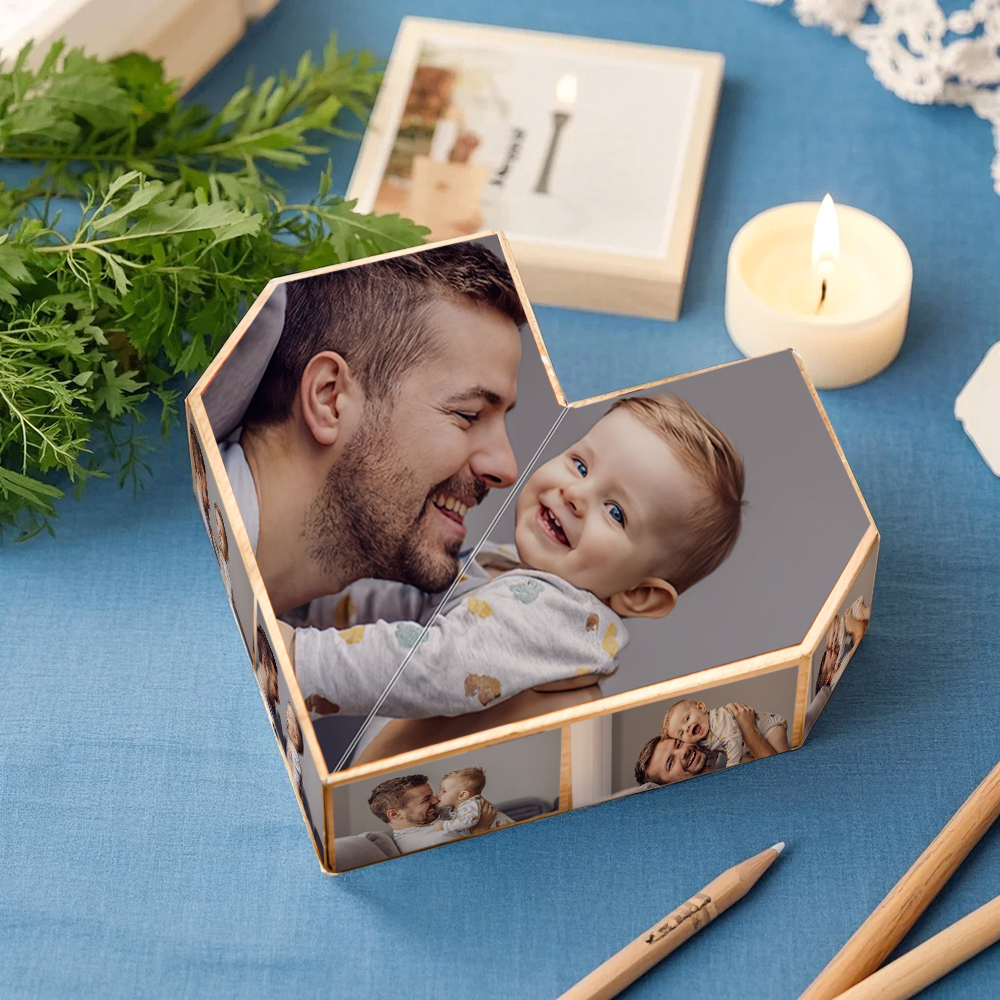 Father's Day Gifts Custom Folding Picture Cube Gift for Dad