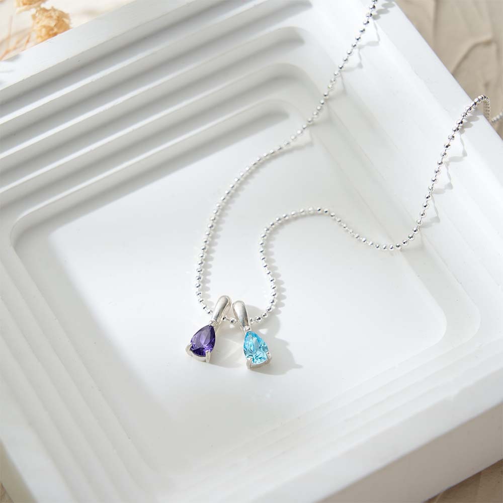 Birthstone Necklace,Custom Jewellery Anniversary Gift,Family Gift, Birthday Gift ,Grandma Necklace, Valentines Day Gift for Her - MyMoonLampAu