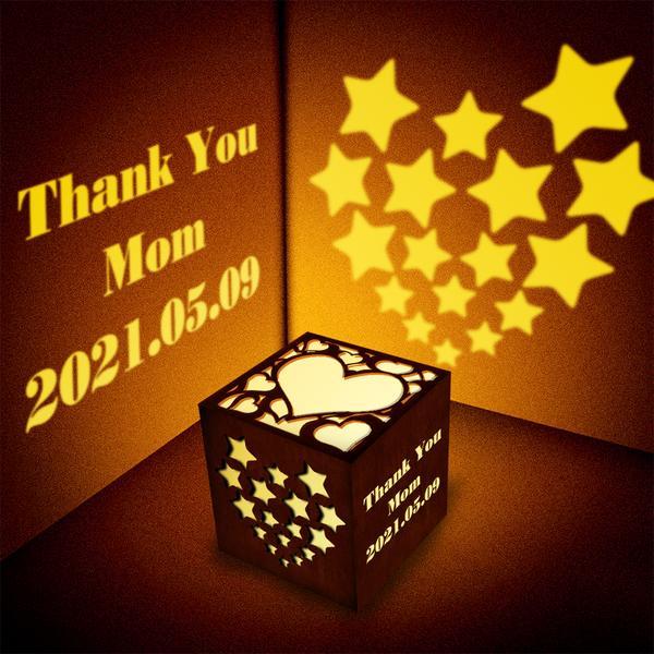 Custom Text Lantern Box Custom Projection Light For Mother