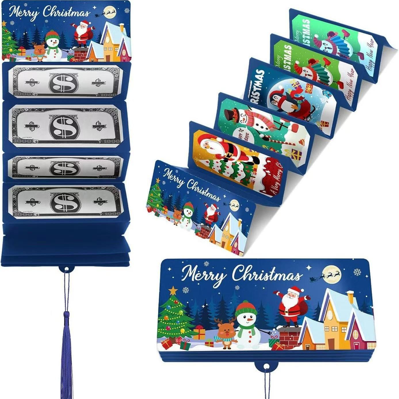 Santa Claus Dollar Bill 10-Slot 3D Money Envelope Box – Christmas Surprise Party Cash Holder - MyMoonLampAu