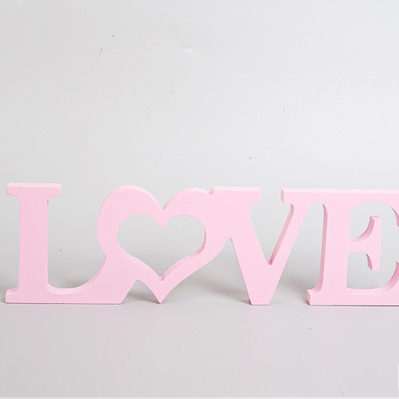 LOVE Letter Decor - Heart-Cutout Tabletop Ornament Valentine's Day Gift - MyMoonLampAu