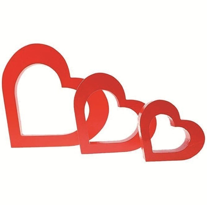 Valentine's Heart Decor Set Phrase-Printed Table Ornaments Perfect Valentine's Day Gift - MyMoonLampAu