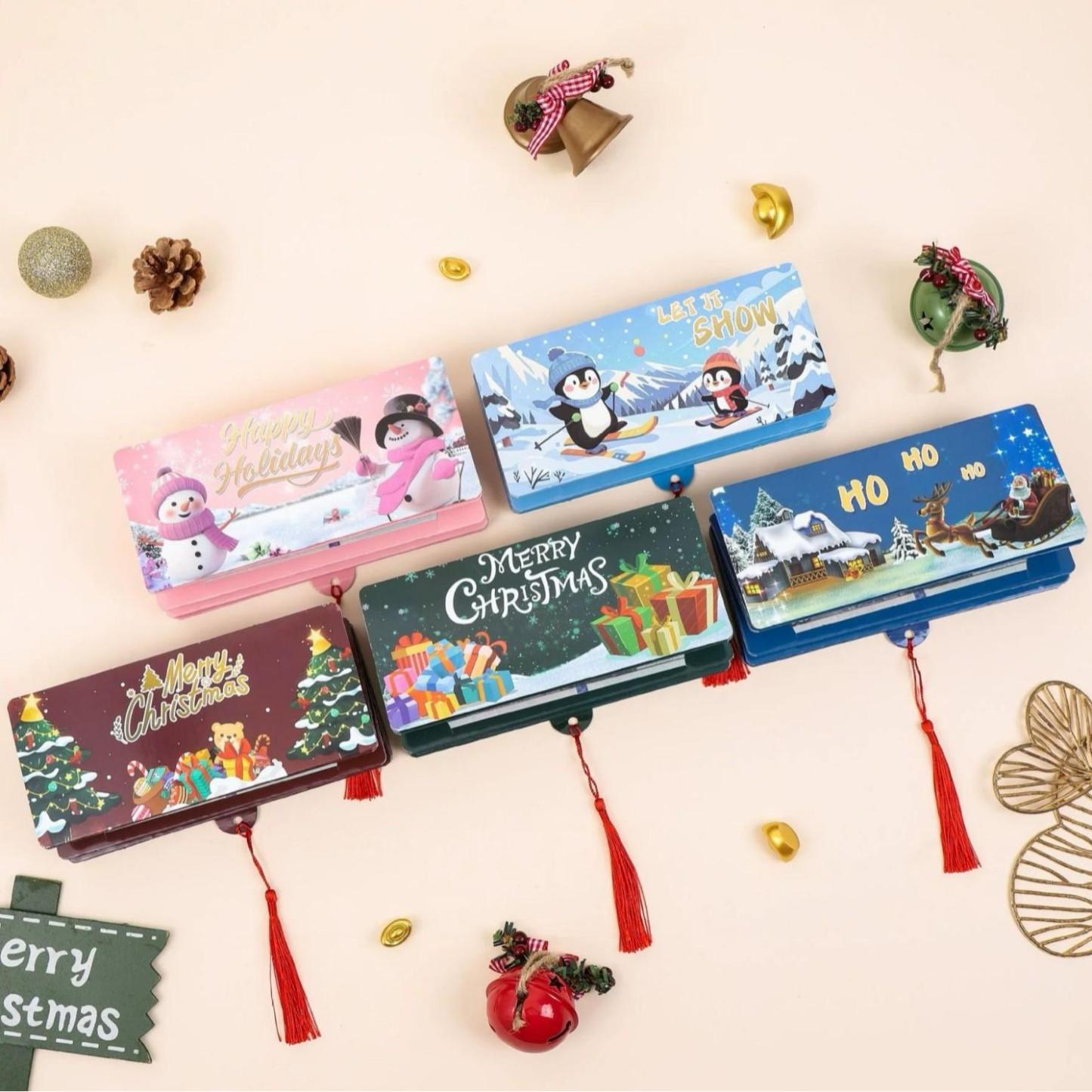 Santa Claus Dollar Bill 10-Slot 3D Money Envelope Box – Christmas Surprise Party Cash Holder - MyMoonLampAu