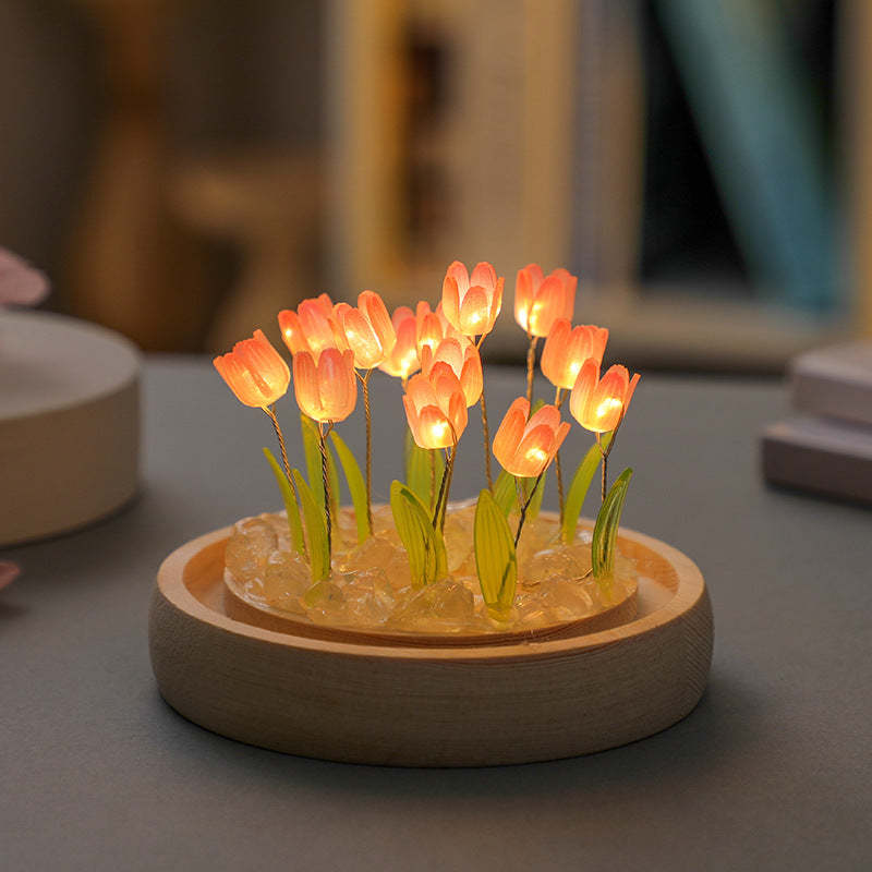 DIY Tulip Flower Night Light Romantic Handmade Gift for Love - mymoonlampau