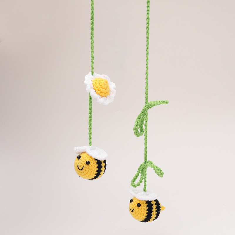 Handcrafted Bee Crochet Pot Birthday Anniversary Gift for Friends and Family - MyMoonLampAu