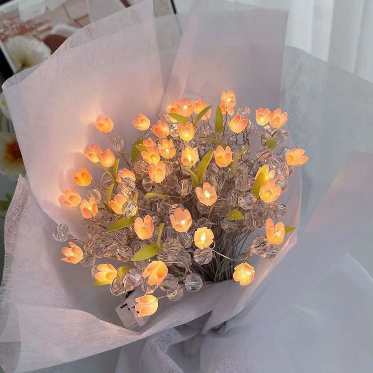 Tulip DIY Bouquet Light Luminous Gift for Her Romantic Gift - mymoonlampau