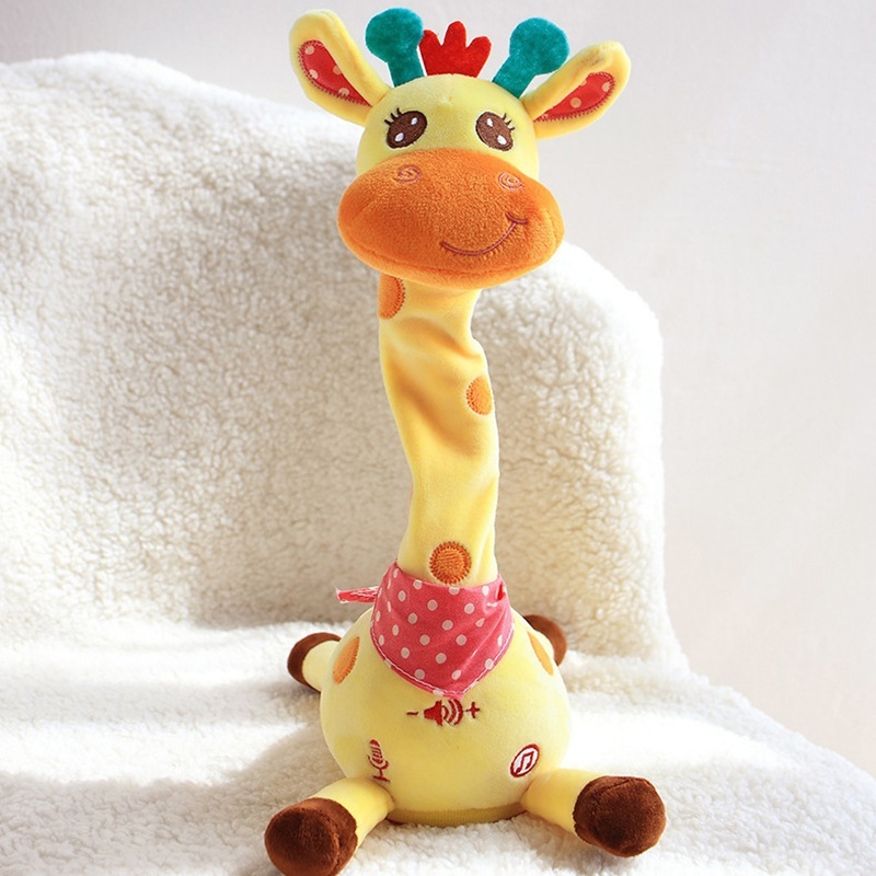 Dancing Talking Giraffe Toys - Electronic Rattle Toys for Kids - Repeat and Mimicking Musical Playtime Entertainment Plush - MyMoonLampAu