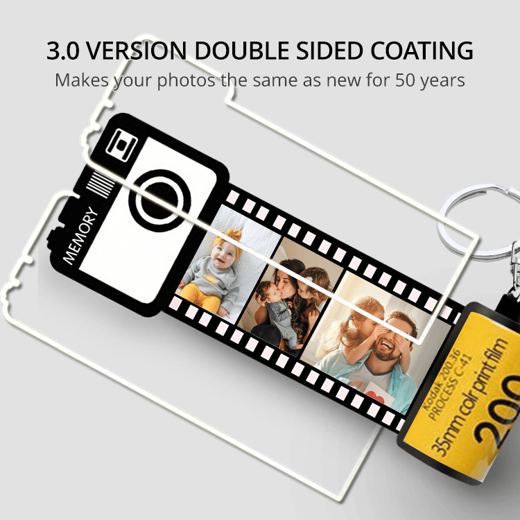 1 Year Anniversary Gifts For Him Custom Camera Film Photo Roll Keyring