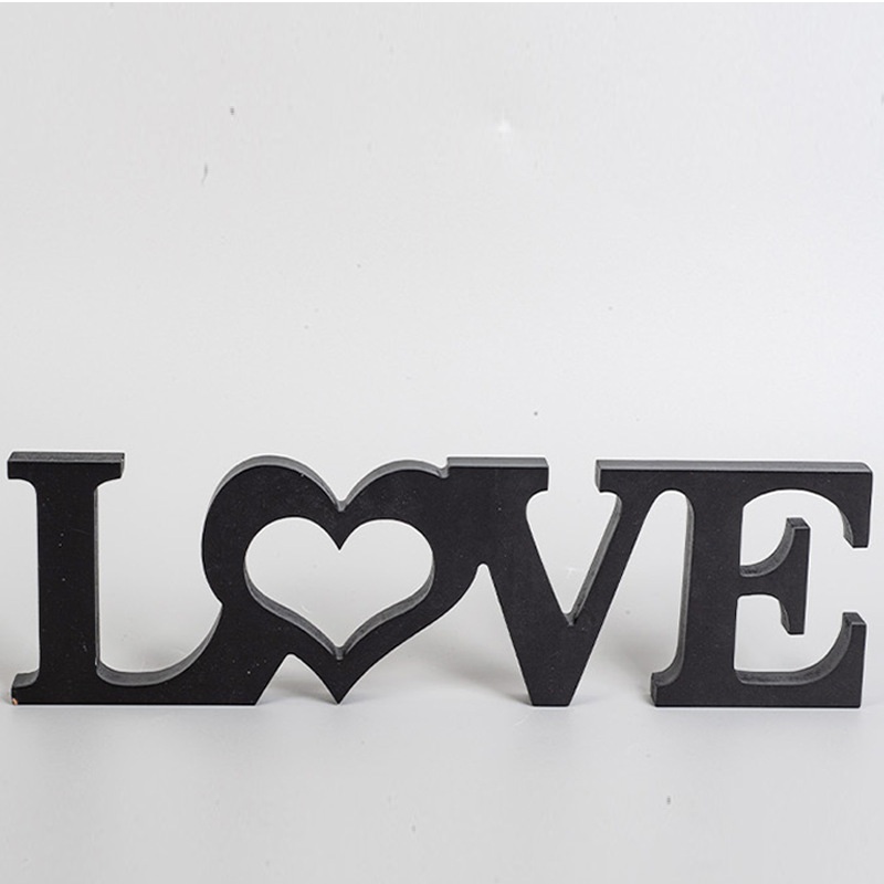 LOVE Letter Decor - Heart-Cutout Tabletop Ornament Valentine's Day Gift