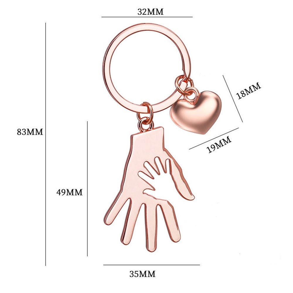 Custom Engraved Keychain Palm Keychains Gift for Dad and Mom - MyMoonLampAu