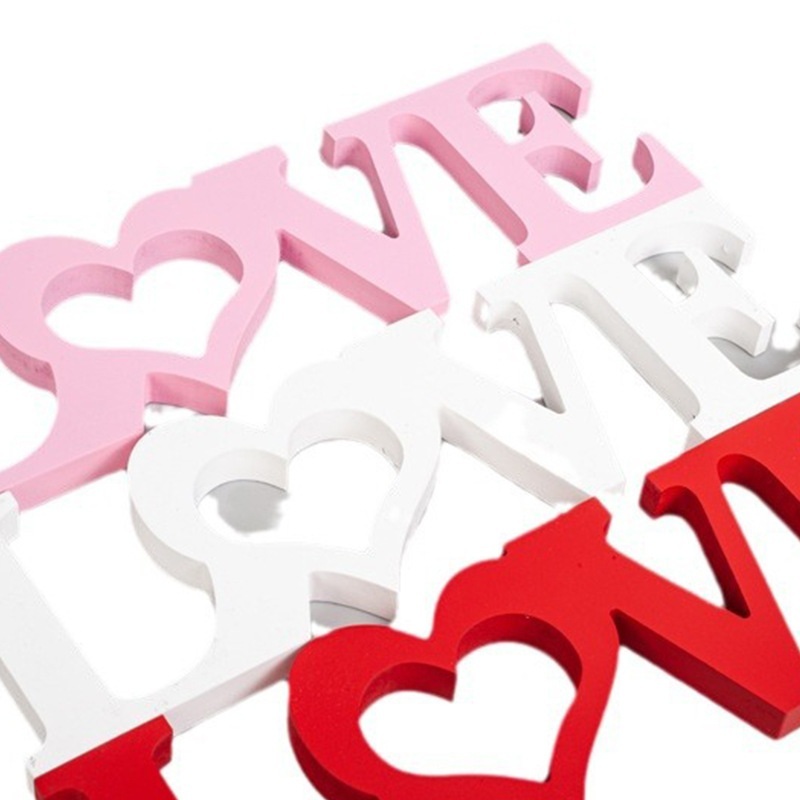 LOVE Letter Decor - Heart-Cutout Tabletop Ornament Valentine's Day Gift - MyMoonLampAu