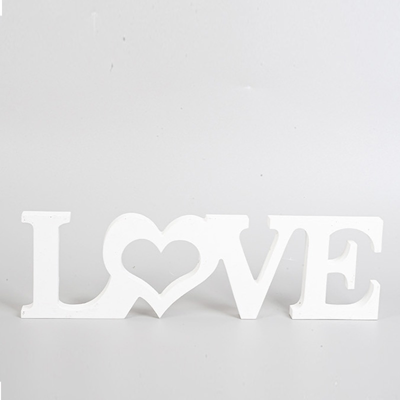 LOVE Letter Decor - Heart-Cutout Tabletop Ornament Valentine's Day Gift - MyMoonLampAu