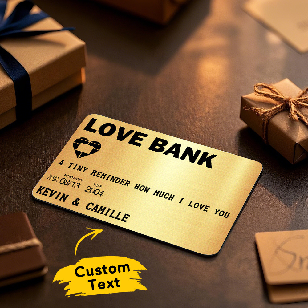Father's Day Gifts Custom Metal Wallet Card Personalized Aluminum Photo Wallet Card Love Bank - MyMoonLampAu