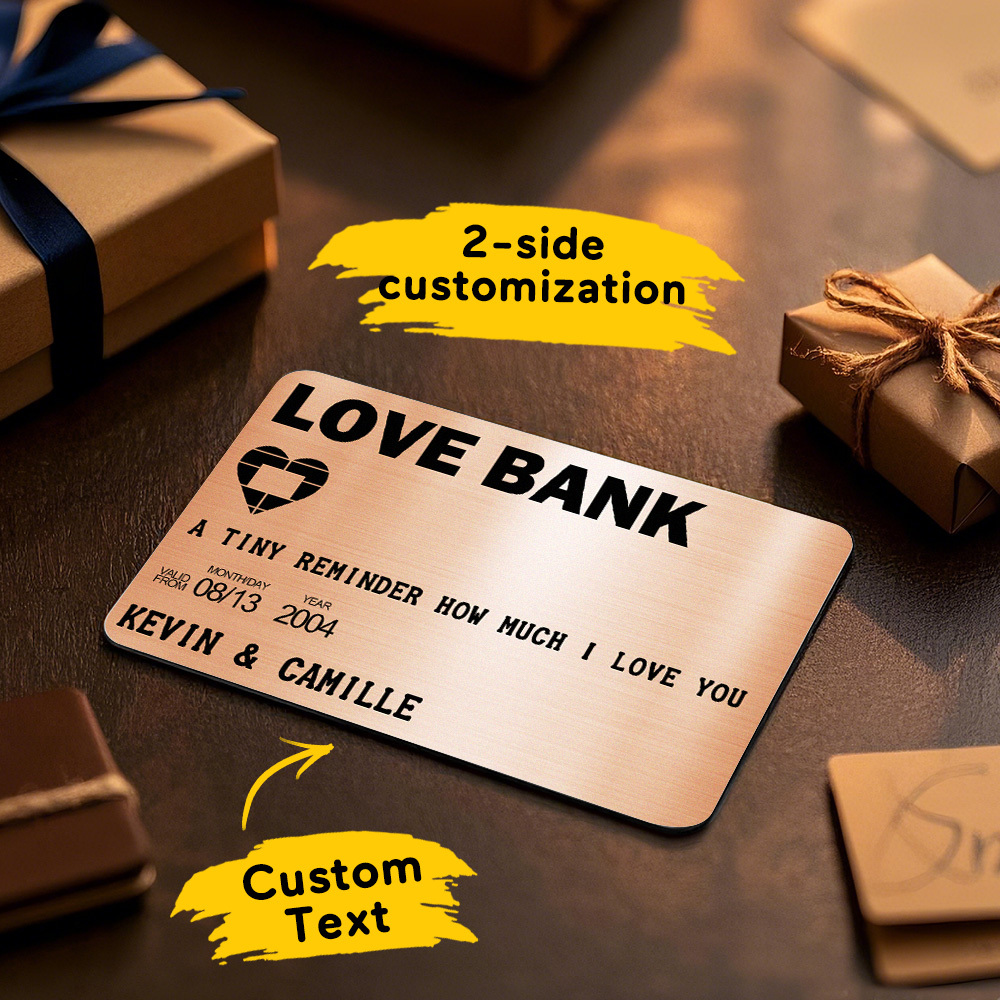 Father's Day Gifts Custom Metal Wallet Card Personalized Aluminum Photo Wallet Card Love Bank - MyMoonLampAu