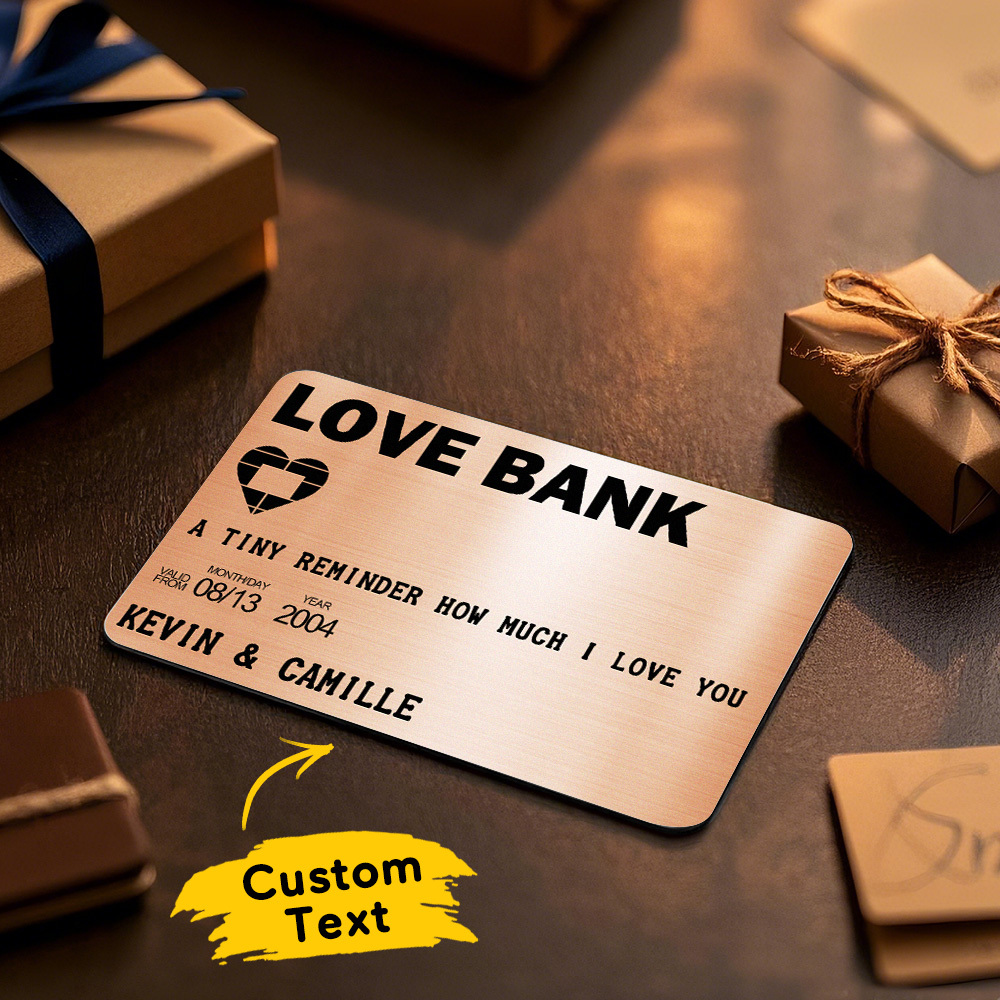 Father's Day Gifts Custom Metal Wallet Card Personalized Aluminum Photo Wallet Card Love Bank - MyMoonLampAu
