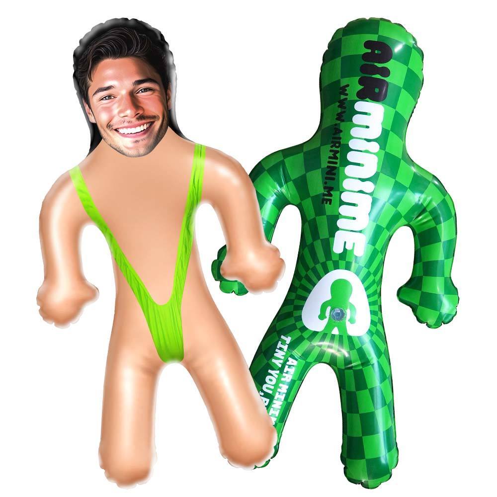 Personalized Mankini Blow Up Dolls Funny Inflatable Doll for Bachelorette Pool Party Gift - MyMoonLampAu