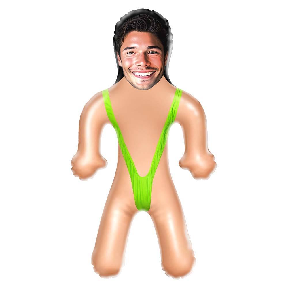 Personalized Mankini Blow Up Dolls Funny Inflatable Doll for Bachelorette Pool Party Gift - MyMoonLampAu