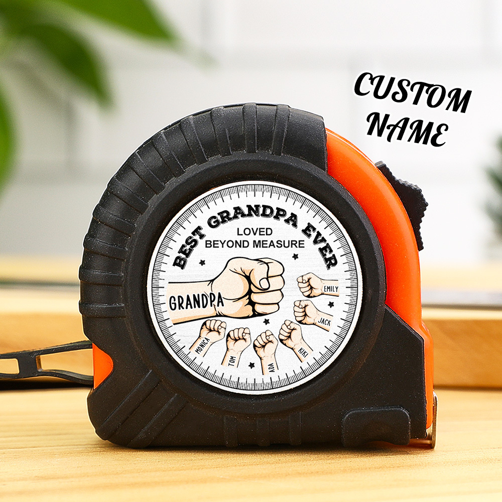 Best Dad Ever Custom Tape Measure Gift For Dad Grandpa Personalized Father's Day Gift -