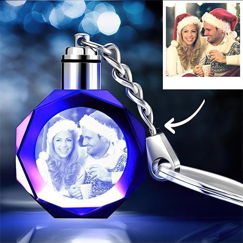 Gifts Custom Photo Crystal Keychain