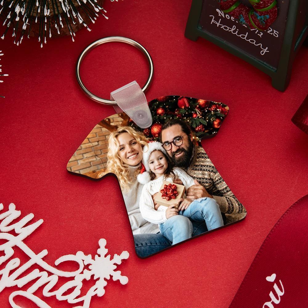 Xmas Gift Custom Photo Keyring Memorial Gift T-shirt Shape Decorations