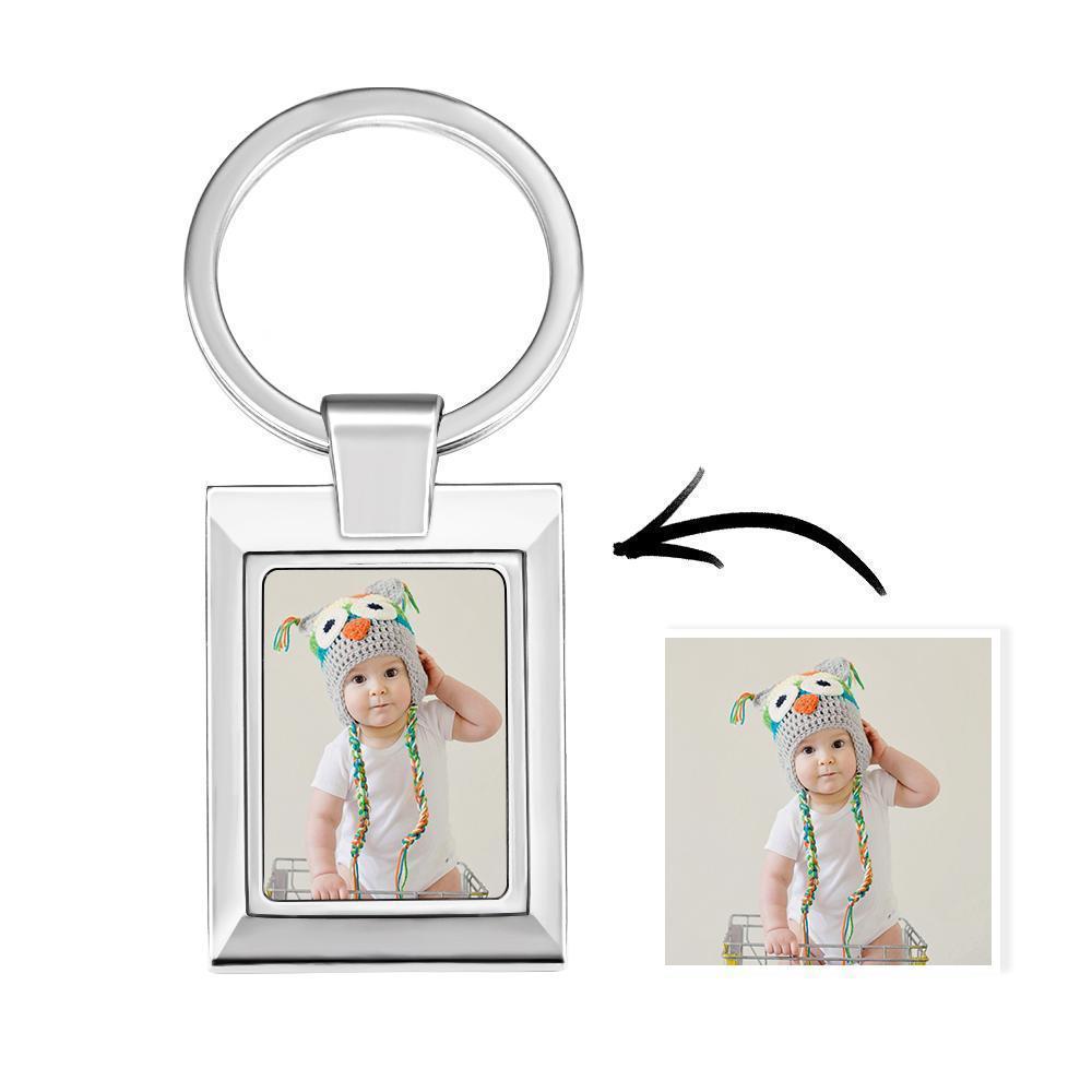 Father's Day Gifts Customized Square Photo Keyring Personalized Gift Alloy