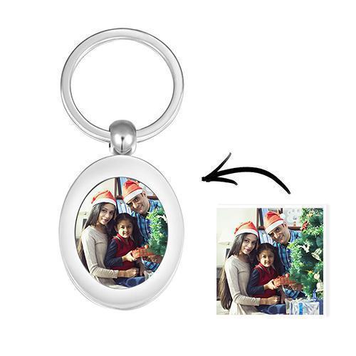 Xmas Gift Customized Round Photo Keyring Personalized Gift Alloy