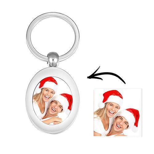 Xmas Gift Customized Round Photo Keyring Personalized Gift Alloy