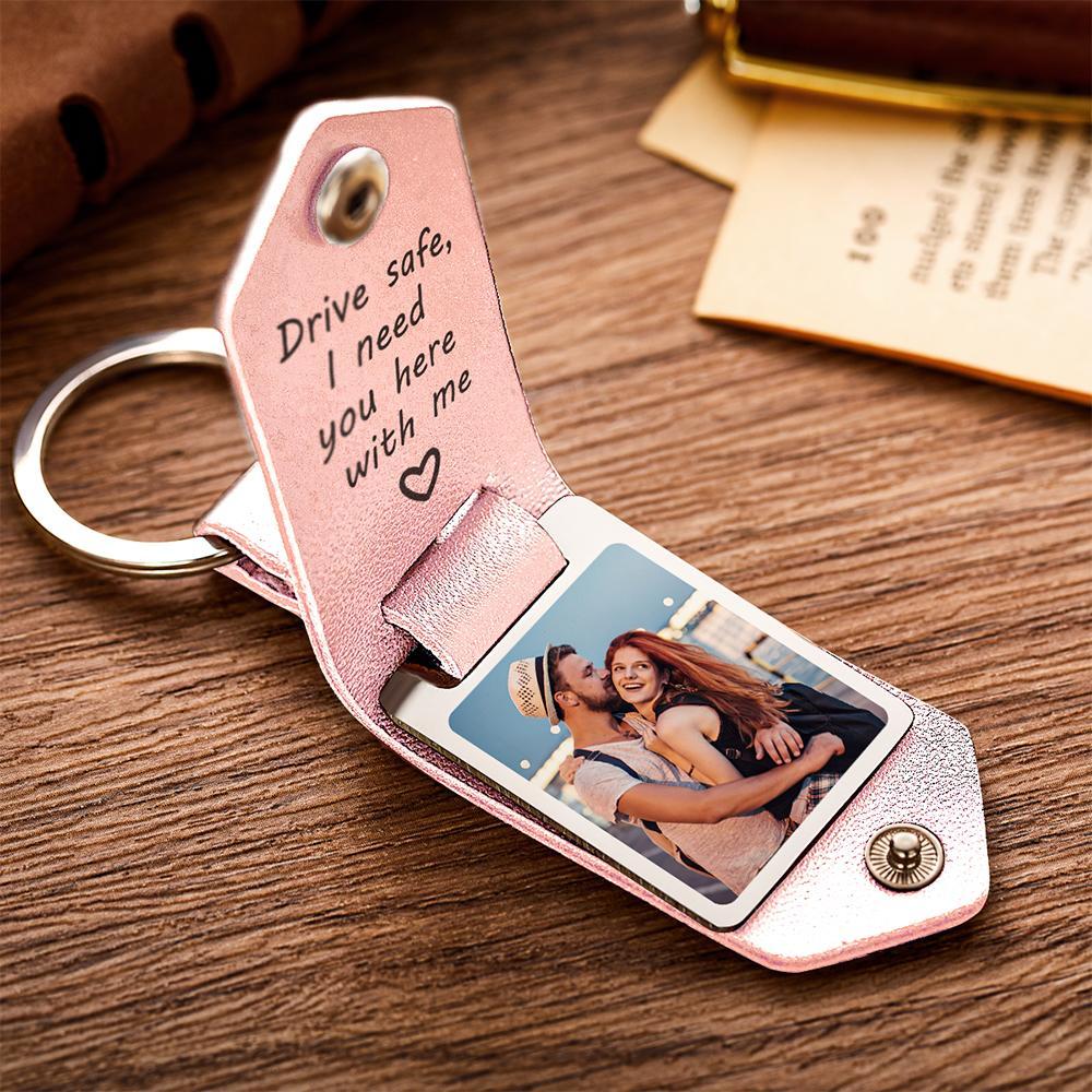 Drive Safe Keychain Gifts for Lover Calendar Keychain Photo Gifts - mymoonlampau