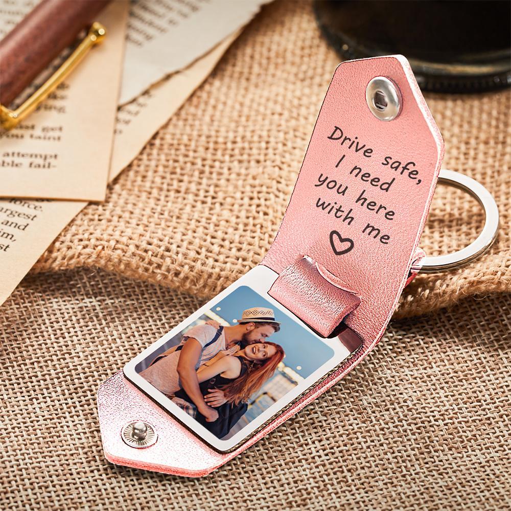 Drive Safe Keychain Gifts for Lover Calendar Keychain Photo Gifts - mymoonlampau