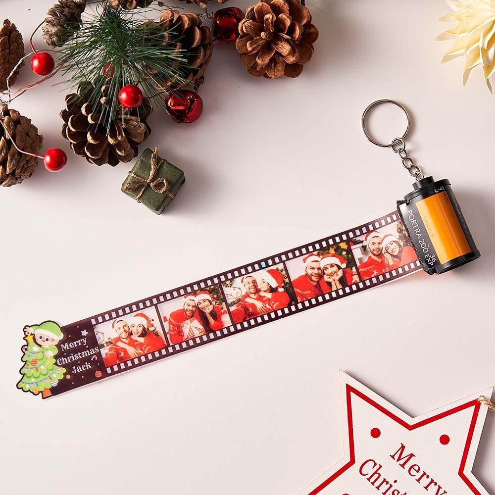Custom Photo Film Roll Keychain with Pictures Camera Keychain Christmas Day Gift - mymoonlampau