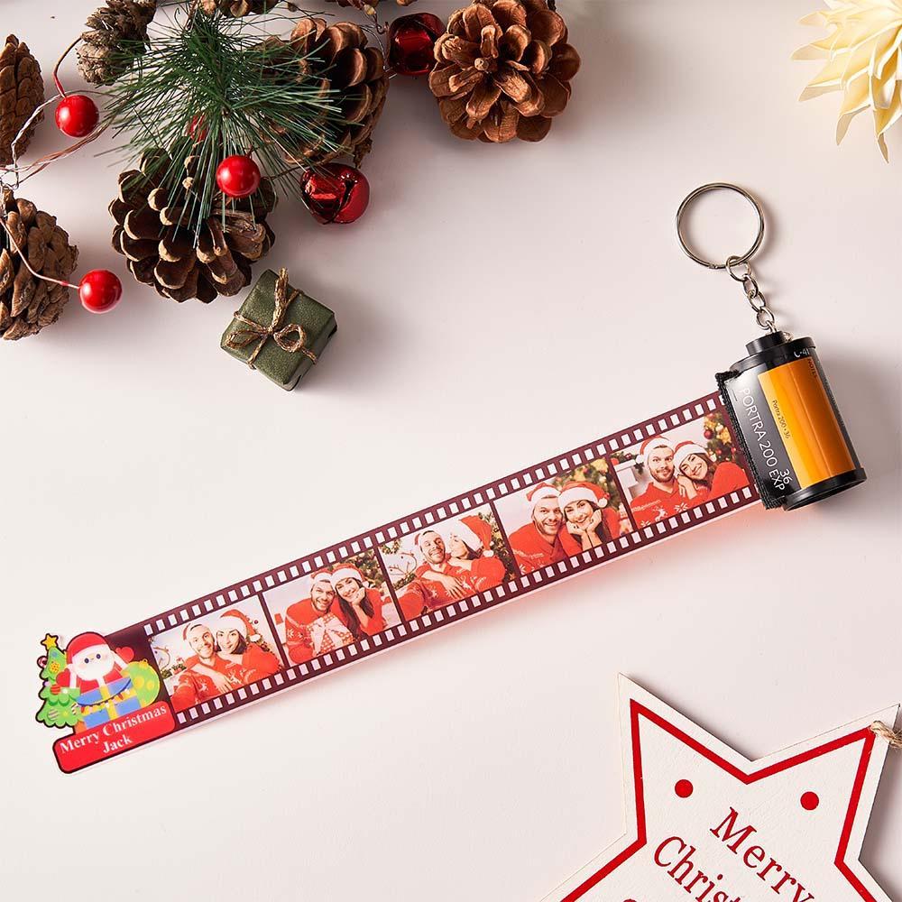 Custom Photo Film Roll Keychain with Pictures Camera Keychain Christmas Day Gift - mymoonlampau