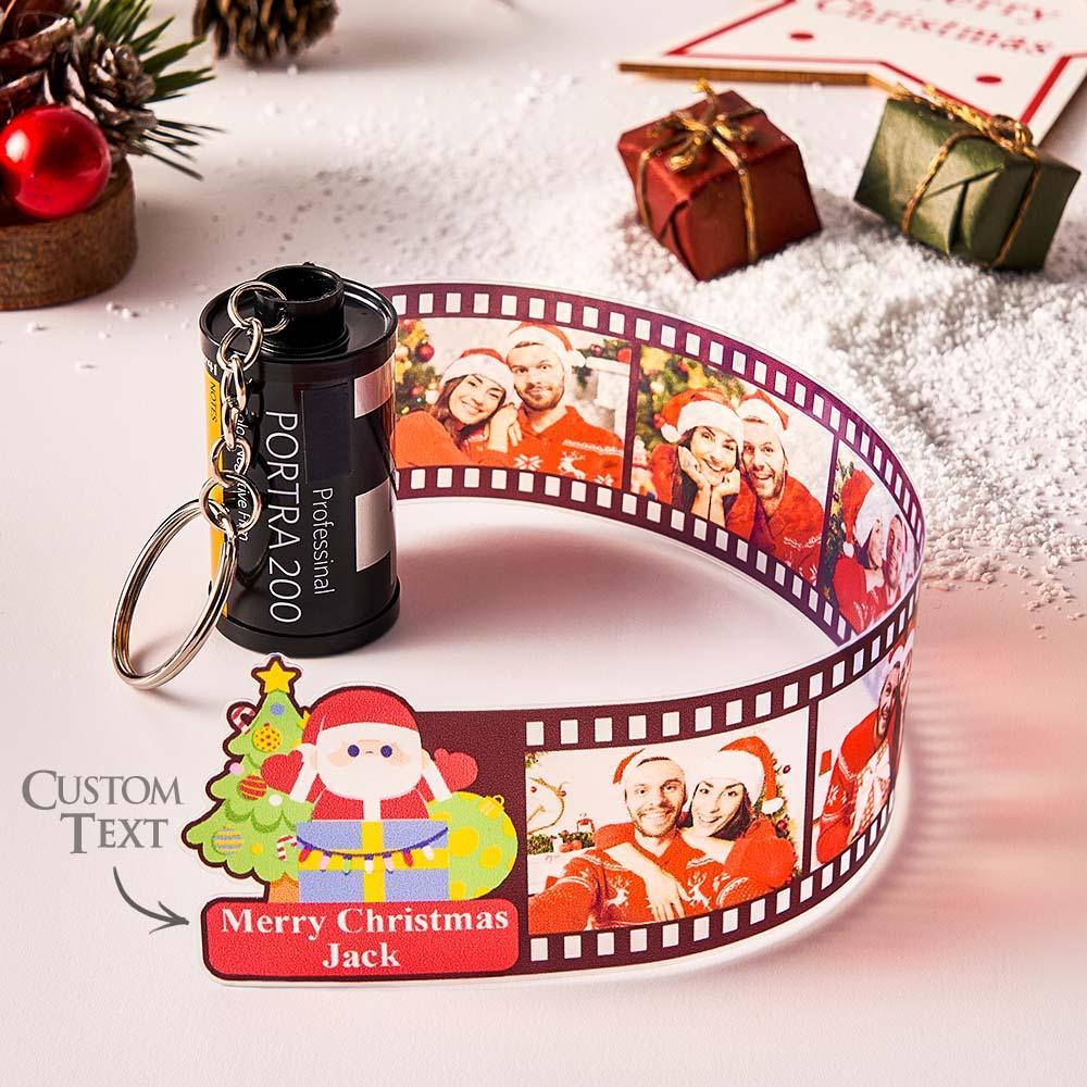 Custom Photo Film Roll Keychain with Pictures Camera Keychain Christmas Day Gift - mymoonlampau