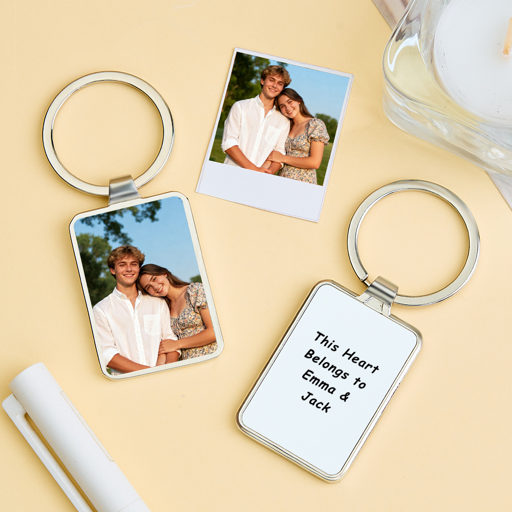 Personalised Dad Photo Keyring, Father's Day Gift for Dad Grandad, Photo Keychain, Gift for Daddy, Gift From Children, New Baby Gift - MyMoonLampAu