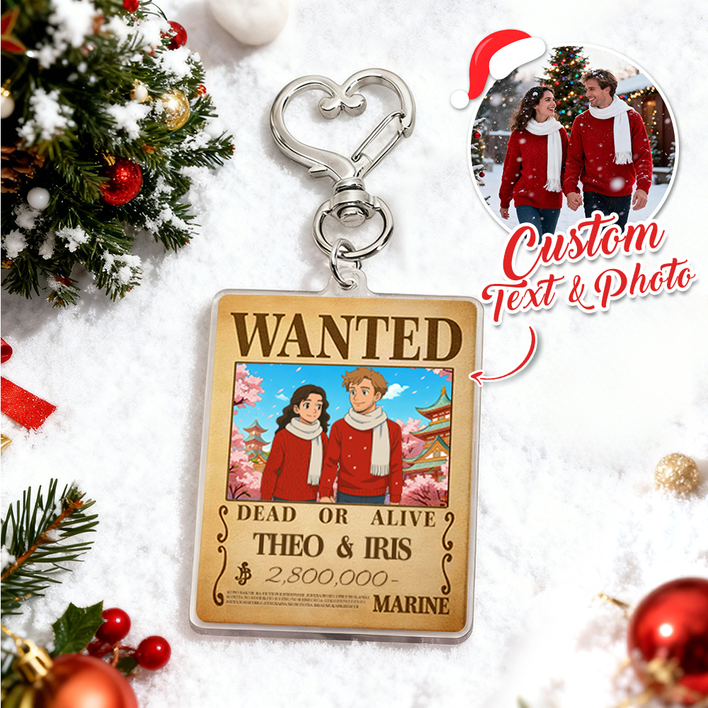 Christmas Gift Custom Anime Bounty Couple Keychain Personalized Anime Style Wanted Keychain Unique Captains' Couple Gift - MyMoonLampAu