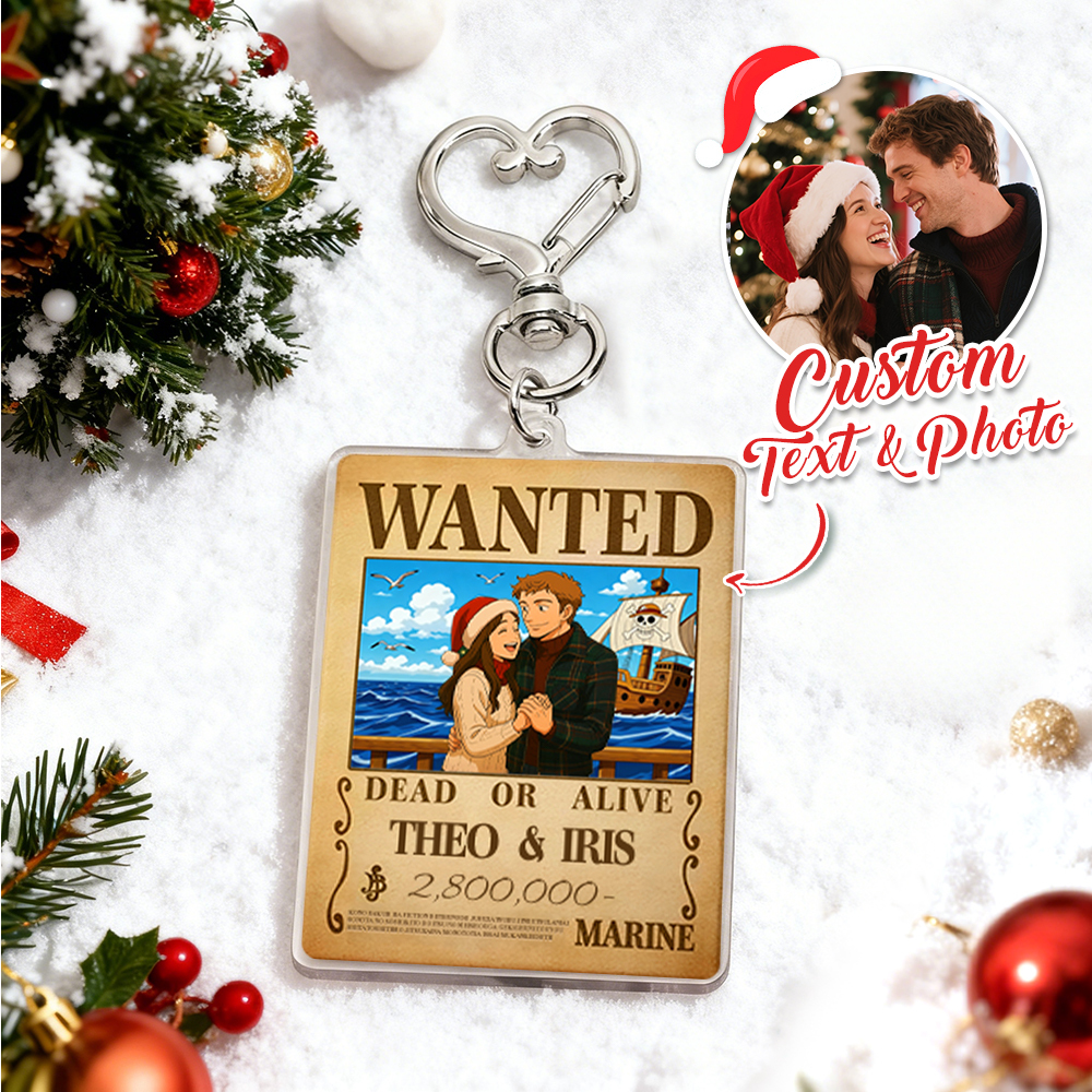 Christmas Gift Custom Anime Bounty Couple Keychain Personalized Anime Style Wanted Keychain Unique Captains' Couple Gift - MyMoonLampAu