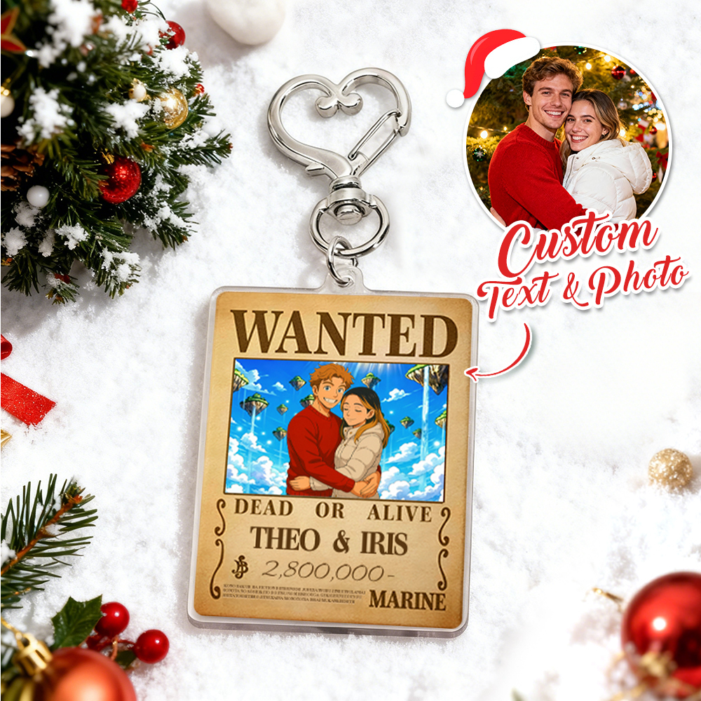 Christmas Gift Custom Anime Bounty Couple Keychain Personalized Anime Style Wanted Keychain Unique Captains' Couple Gift - MyMoonLampAu